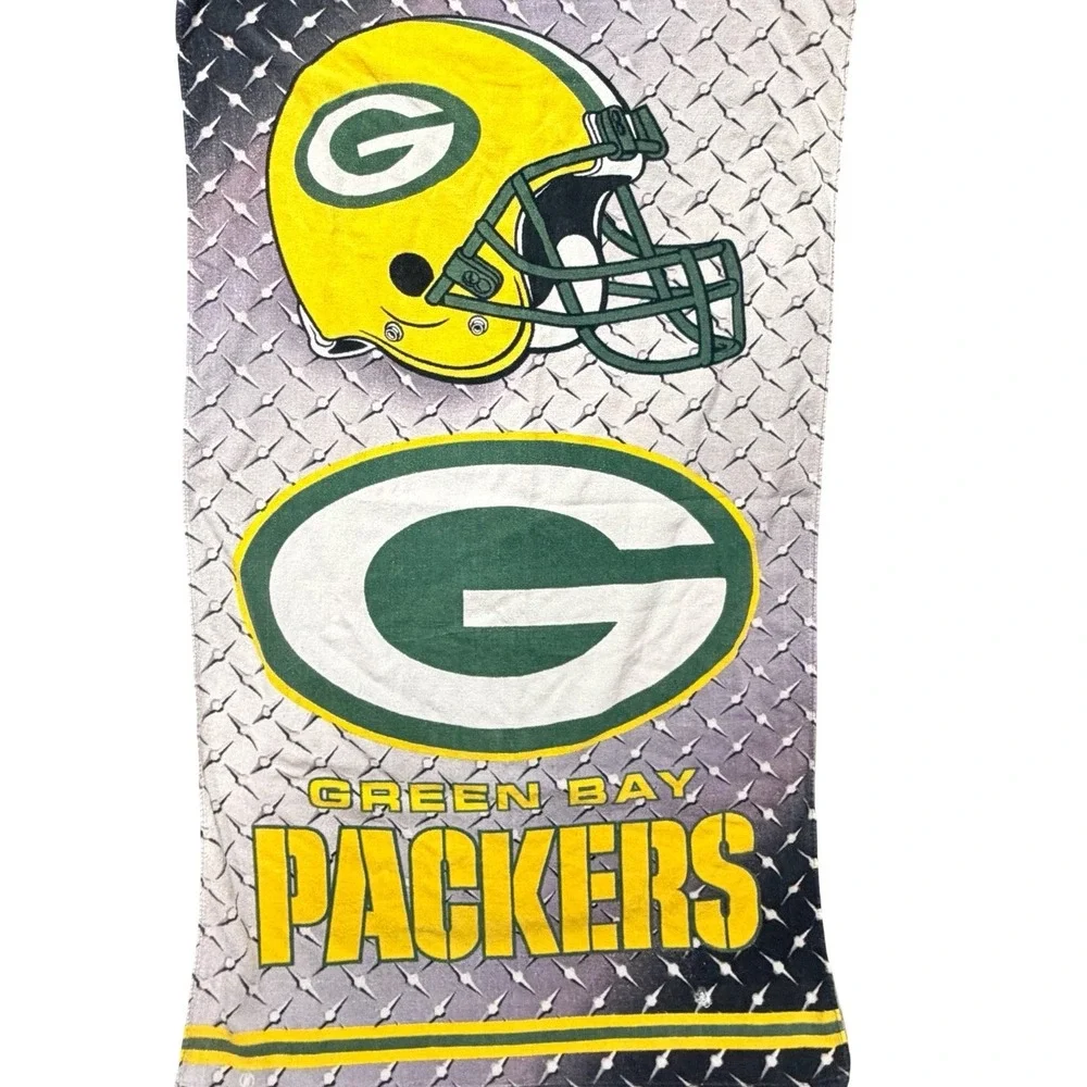 NFL Green Bay‎ Packers 2014 Beach Towel Helmet Logo Diamond Plate